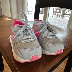 Nike Gray and Pink Toddler Air Max Sneakers